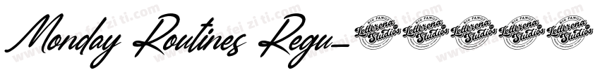 Monday Routines Regu字体转换